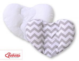 Double-sided Baby head support pillow- Chevron grey
